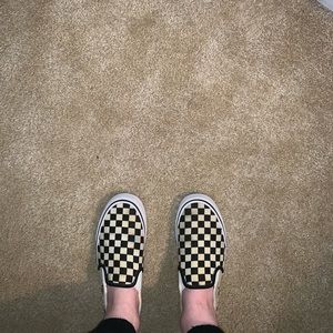 black and white checkered vans